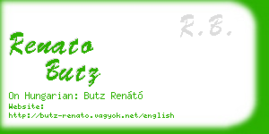 renato butz business card